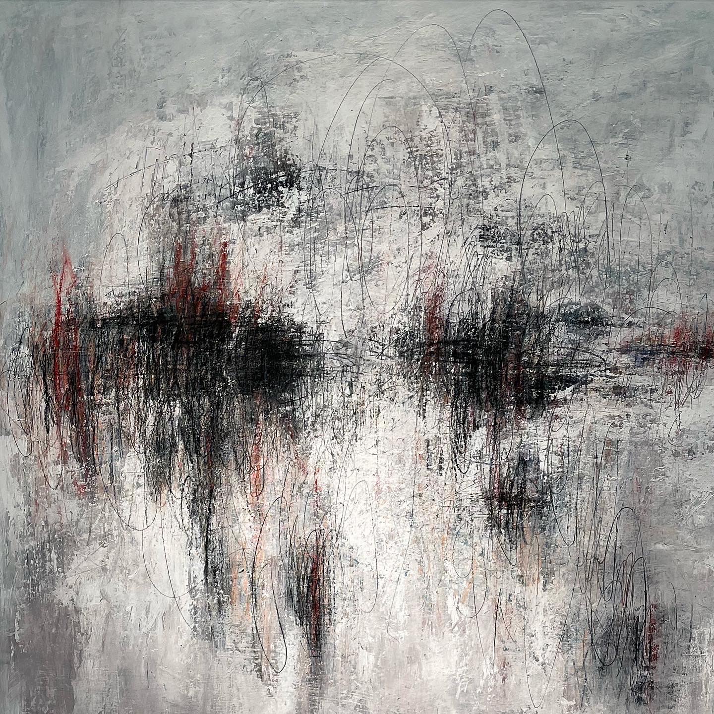 CODA (Detail), Mixed Media on Panel, 36 inches x 36 inches