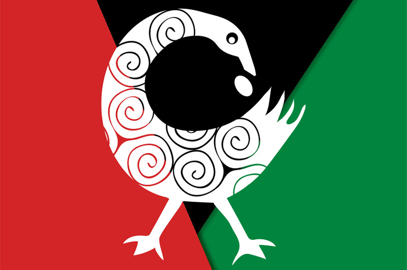 Sankofa on red, black, and green background