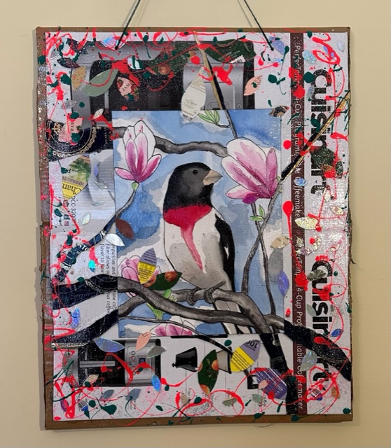 Casey Jones Avian Artist Upcycled Bird Painting