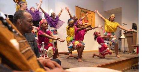 Young dancers perform onstage