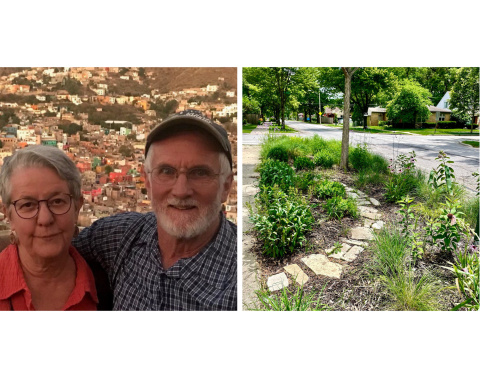 picture of the presenters and of a sample parkway planting