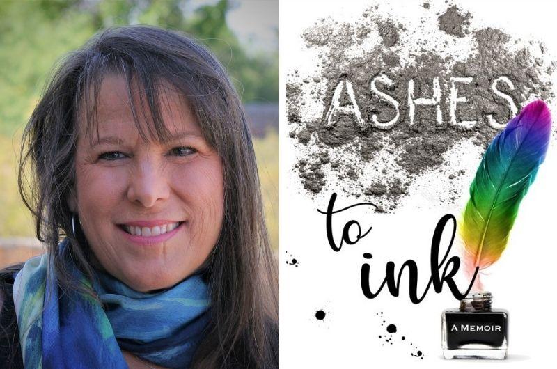 Author Lisa Lucca and Ashes to Ink book cover